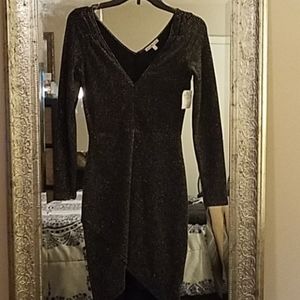 Charlotte Russe - Black/ Silver spandex dress